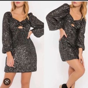 C/MEO collective black sparkly dress